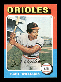 Earl Williams Autographed 1975 Topps Card #97 Baltimore Orioles SKU #168364