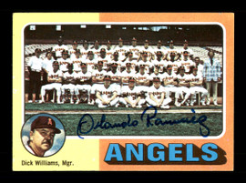 Orlando Ramirez Autographed 1975 Topps Team Card #236 California Angels SKU #168407