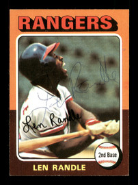 Len Randle Autographed 1975 Topps Card #259 Texas Rangers SKU #168417