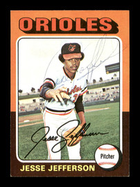 Jesse Jefferson Autographed 1975 Topps Mini Card #539 Baltimore Orioles SKU #168663