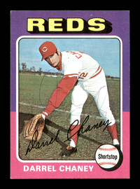 Darrel Chaney Autographed 1975 Topps Mini Card #581 Cincinnati Reds SKU #168673