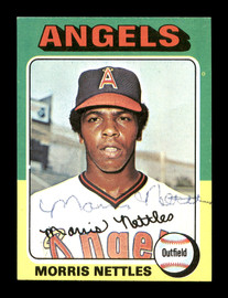 Morris Nettles Autographed 1975 Topps Mini Rookie Card #632 California Angels SKU #168699