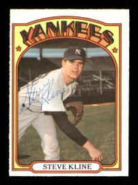 Steve Kline Autographed 1972 O-Pee-Chee Card #467 New York Yankees SKU #169198