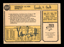 Ken Brett Autographed 1974 O-Pee-Chee Card #237 Pittsburgh Pirates SKU #169342