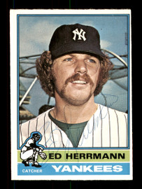 Ed Herrmann Autographed 1976 O-Pee-Chee Card #406 New York Yankees SKU #169457