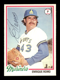 Enrique Romo Autographed 1978 O-Pee-Chee Rookie Card #186 Seattle Mariners SKU #169546