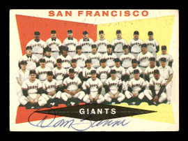 Dom Zanni Autographed 1960 Topps Team Card #151 San Francisco Giants SKU #169600