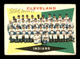 Ed Fitzgerald Autographed 1960 Topps Team Card #174 Cleveland Indians SKU #169609