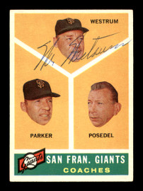 Wes Westrum Autographed 1960 Topps Card #469 San Francisco Giants Coach SKU #169699