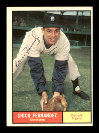 Chico Fernandez Autographed 1961 Topps Card #112 Detroit Tigers SKU #169761