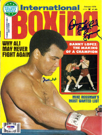 Muhammad Ali & Danny Lopez Autographed International Boxing Magazine Cover PSA/DNA #S01576