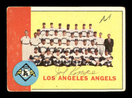 Joe Koppe Autographed 1963 Topps Team Card #39 Los Angeles Angels SKU #170058