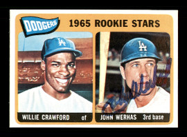 John Werhas Autographed 1965 Topps Rookie Card #453 Los Angeles Dodgers SKU #170531