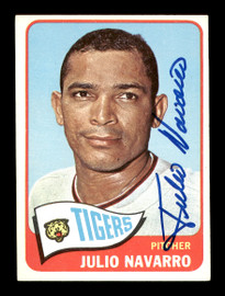 Julio Navarro Autographed 1965 Topps Card #563 Detroit Tigers SKU #170570
