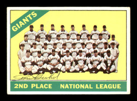 Ron Herbel Autographed 1966 Topps Team Card #19 San Francisco Giants SKU #170581