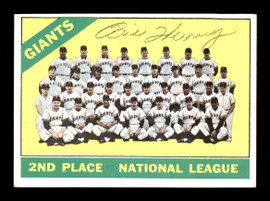 Bill Henry Autographed 1966 Topps Team Card #19 San Francisco Giants SKU #170585