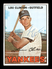 Lou Clinton Autographed 1967 Topps Card #426 New York Yankees SKU #170889