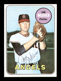 Jim Weaver Autographed 1969 Topps Card #134 California Angels SKU #170992