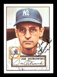 Joe Ostrowski Autographed 1983 Topps 1952 Topps Reprint Card #206 New York Yankees SKU #171879