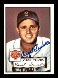 Virgil Trucks Autographed 1983 Topps 1952 Topps Reprint Card #262 Detroit Tigers SKU #172102