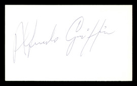 Alfredo Griffin Autographed 3x5 Index Card Toronto Blue Jays, Los Angeles Dodgers SKU #174151