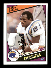 James Brooks Autographed 1984 Topps Card #176 San Diego Chargers SKU #176166