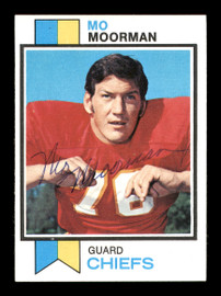 Mo Moorman Autographed 1973 Topps Card #84 Kansas City Chiefs SKU #176203