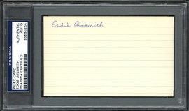 Eddie Ainsmith Autographed 3x5 Index Card Washington Senators PSA/DNA #83860254