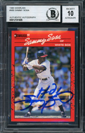 Sammy Sosa Autographed 1990 Topps Rookie Card #692 Chicago White Sox A — RSA