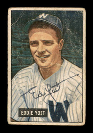 Eddie Yost Autographed 1951 Bowman Card #41 Washington Senators SKU #178606