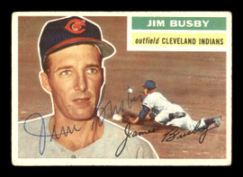 Jim Busby Autographed 1956 Topps Card #330 Cleveland Indians SKU #178622