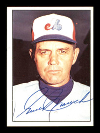 Gene Mauch Autographed 1975 SSPC Card #597 Montreal Expos SKU #178722