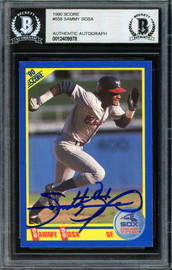 Sammy Sosa Autographed 1990 Score Rookie Card #558 Chicago White Sox Beckett BAS #12409978