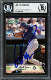 Alex Rodriguez Autographed 1998 Upper Deck Pepsi Foil Card #PM13 Seattle  Mariners Beckett BAS #12410317