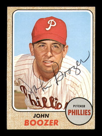 John Boozer Autographed 1968 Topps Card #173 Philadelphia Phillies SKU #183056