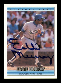 Eddie Murray Autographed 1992 Donruss Card #392 Los Angeles Dodgers SKU #183355