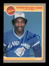 Lloyd Moseby Autographed 1985 Fleer Card #636 Toronto Blue Jays SKU #183400