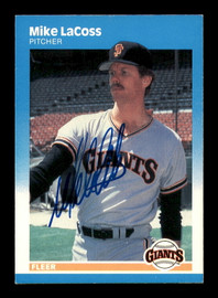 Mike LaCoss Autographed 1987 Fleer Card #277 San Francisco Giants SKU #183409