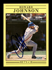 Howard Johnson Signed New York Mets 1989 Fleer Baseball Card