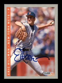 Eric Hillman Autographed 1993 Fleer Card #87 New York Mets SKU #183576