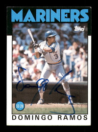 Domingo Ramos Autographed 1986 Topps Card #462 Seattle Mariners SKU #183703