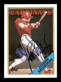 John Morris Autographed 1988 Topps Card #536 St. Louis Cardinals SKU #183718