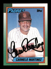 Carmelo Martinez Autographed 1990 Topps Card #686 San Diego Padres SKU #183736