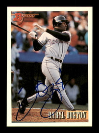 Daryl Boston Autographed 1993 Bowman Card #528 Colorado Rockies SKU #183837
