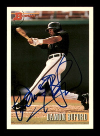 Damon Buford Autographed 1993 Bowman Card #141 Baltimore Orioles SKU #183840