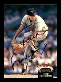 Todd Frohwirth Autographed 1992 Stadium Club Card #358 Baltimore Orioles SKU #183864