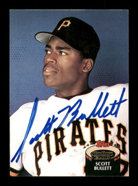 Scott Bullett Autographed 1992 Stadium Club Card #288 Pittsburgh Pirates SKU #183867