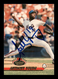 Anthony Young Autographed 1993 Stadium Club Card #582 New York Mets SKU #183882