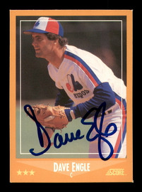Dave Engle Autographed 1988 Score Card #617 Montreal Expos SKU #183894