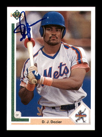 D.J. DJ Dozier Autographed 1991 Upper Deck Rookie Card #3 New York Mets SKU #184128